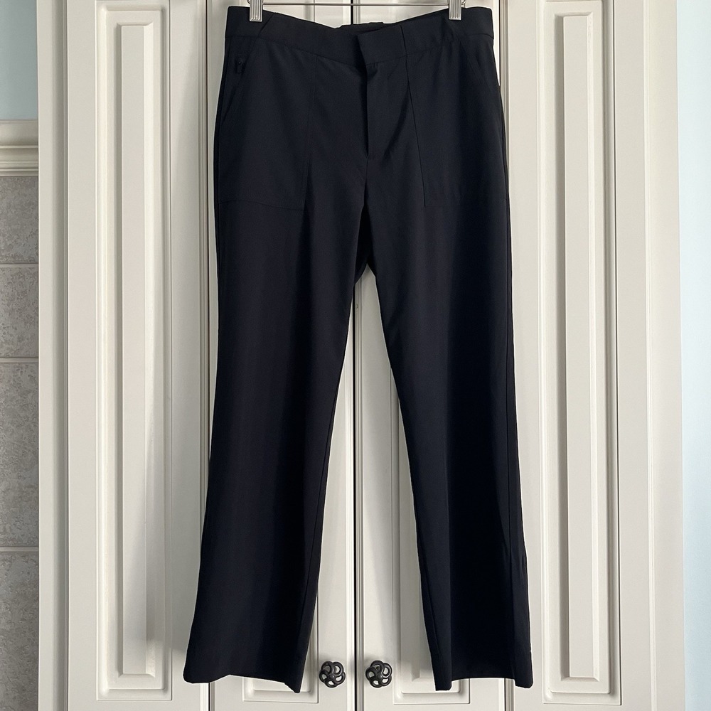 Athleta Black‎ Stellar Straight Crop Pant Work Travel Size 4